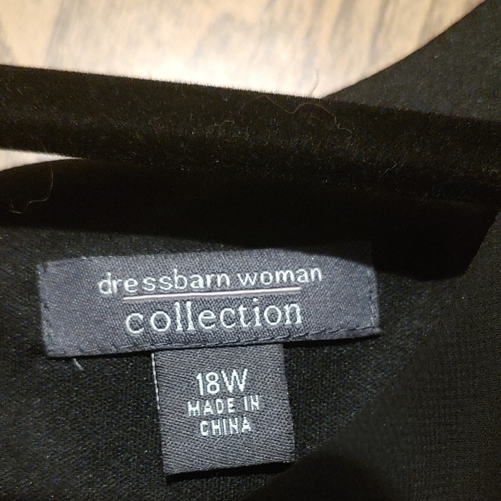 dressbarn Black Layered Midi Dress - Picture 2 of 7